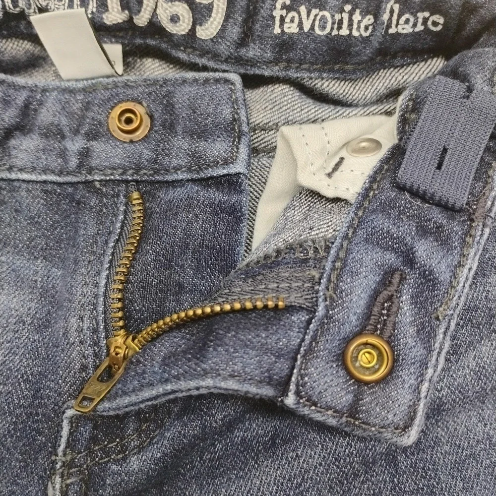 Baby Gap 1969 2 Years Favorite Flare Dark Denim Blue Jeans Adjustable Sides 2T